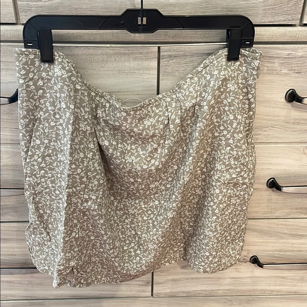 Floral Beige Women's Skirt
